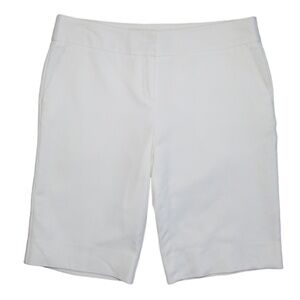 Laura Ashley Women's White Chino Bermuda Shorts Size: 12‎ NWOT